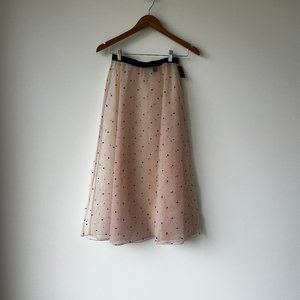 Tulle Skirt with Velvet Polka Dots